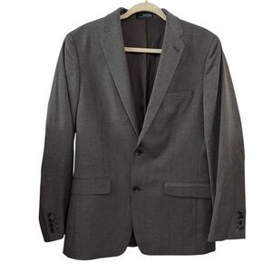 Murano Medium Gray Two Button Blazer Tailored Suit Jacket Classic Business